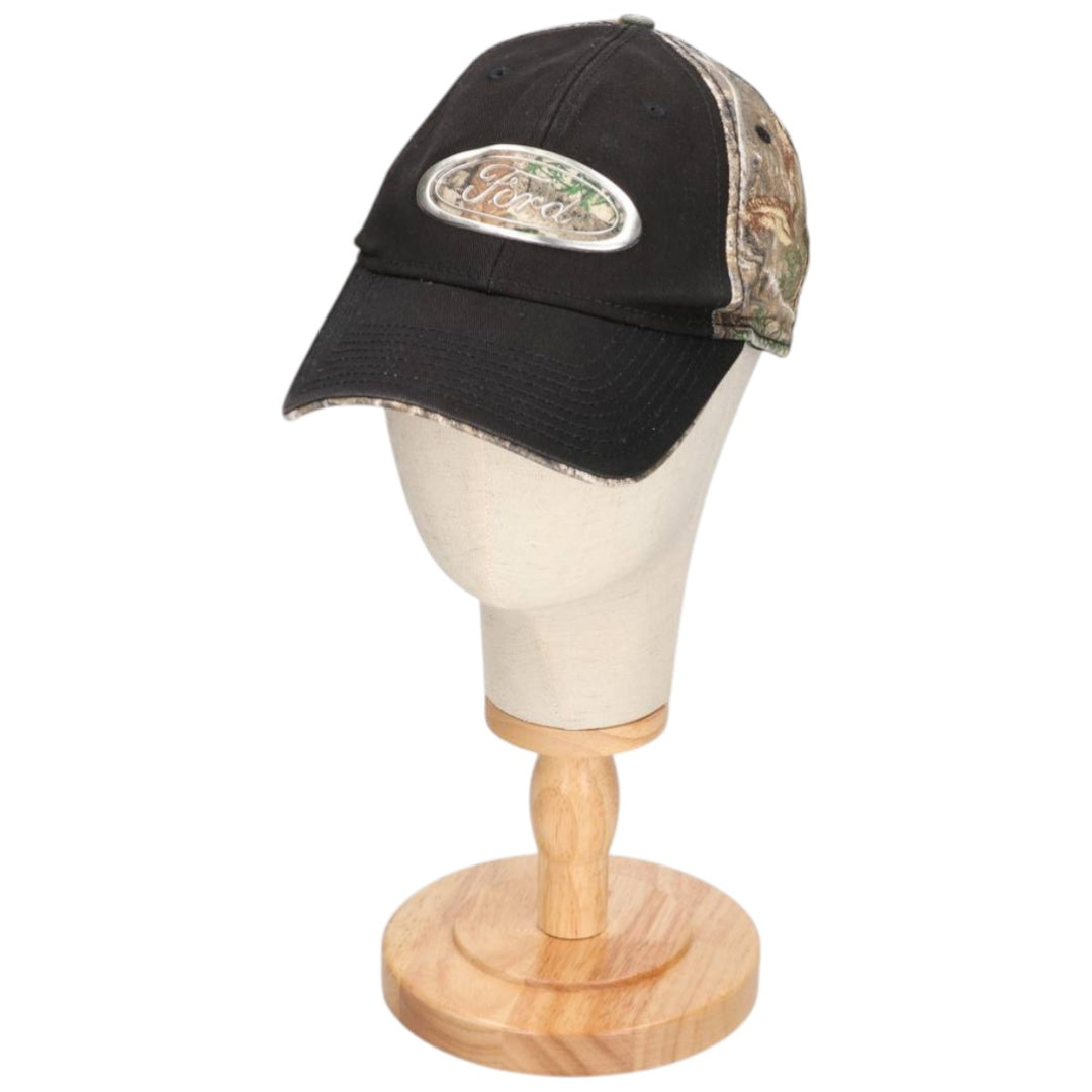 BUCK WEAR Ford Camouflage Pattern Realtree Camo 6-Panel Cap, One Size Fits Most cotton black type Vintage Second Hand