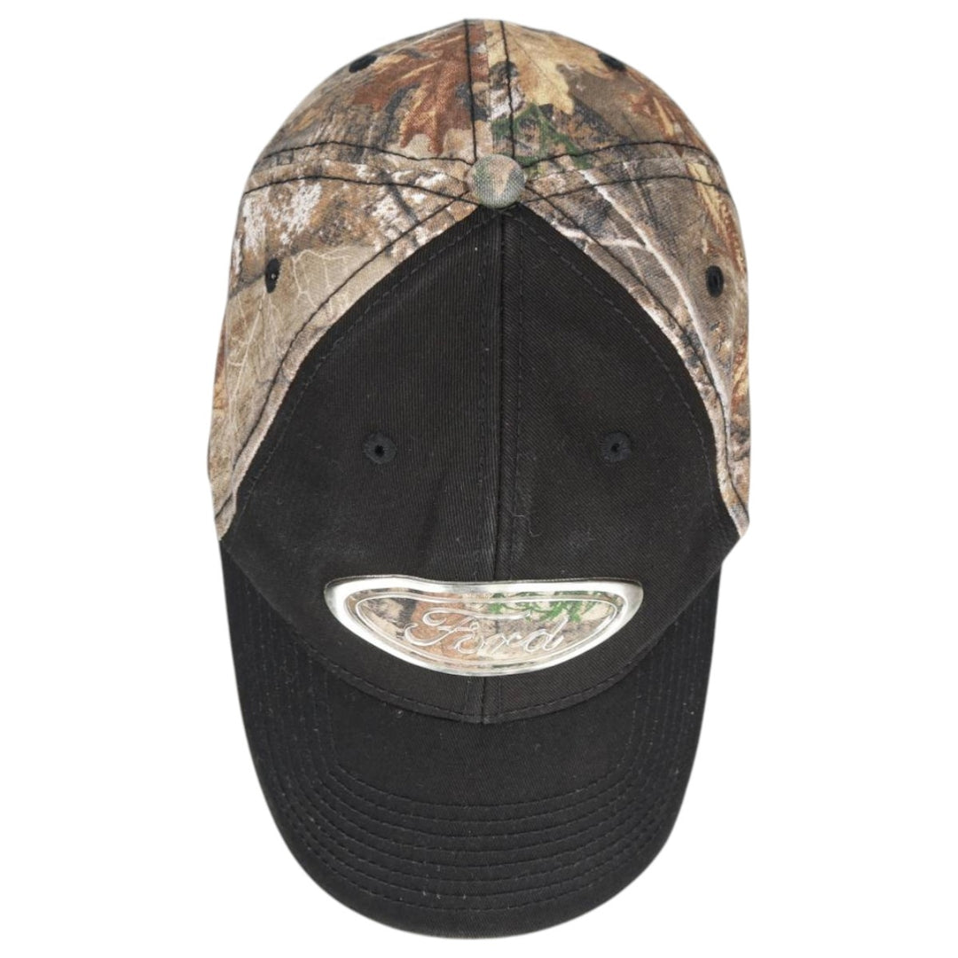 BUCK WEAR Ford Camouflage Pattern Realtree Camo 6-Panel Cap, One Size Fits Most cotton black type Vintage Second Hand