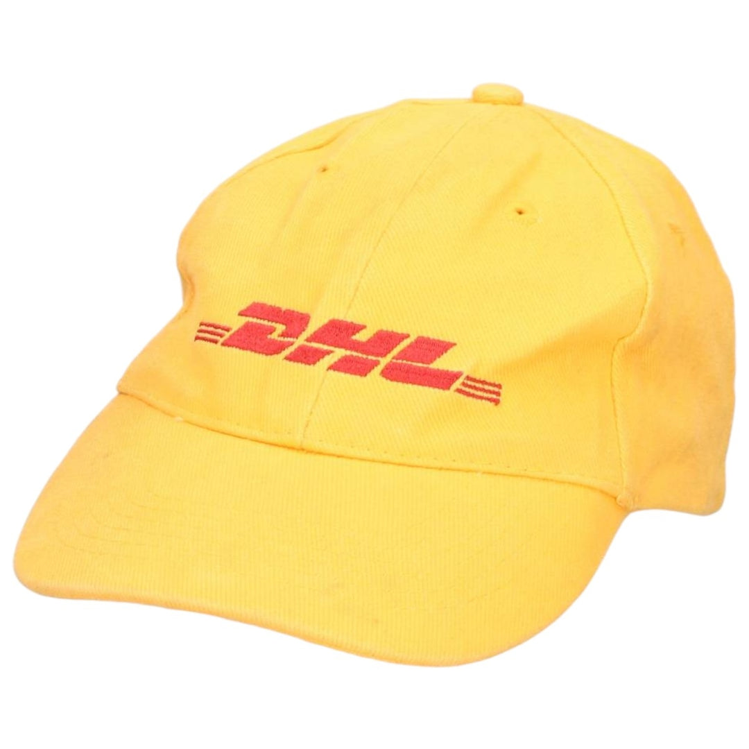 LANGER DHL Advertising Baseball Cap (Free Size) cotton yellow type Vintage Second Hand