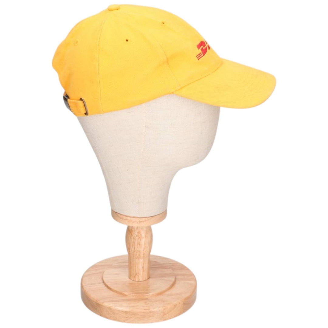 LANGER DHL Advertising Baseball Cap (Free Size) cotton yellow type Vintage Second Hand