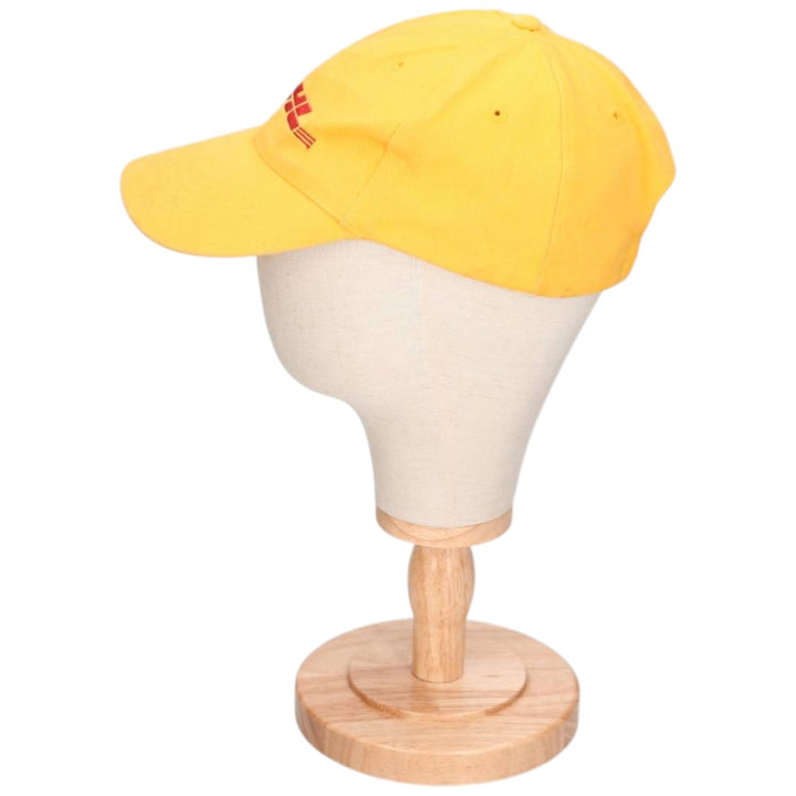 LANGER DHL Advertising Baseball Cap (Free Size) cotton yellow type Vintage Second Hand