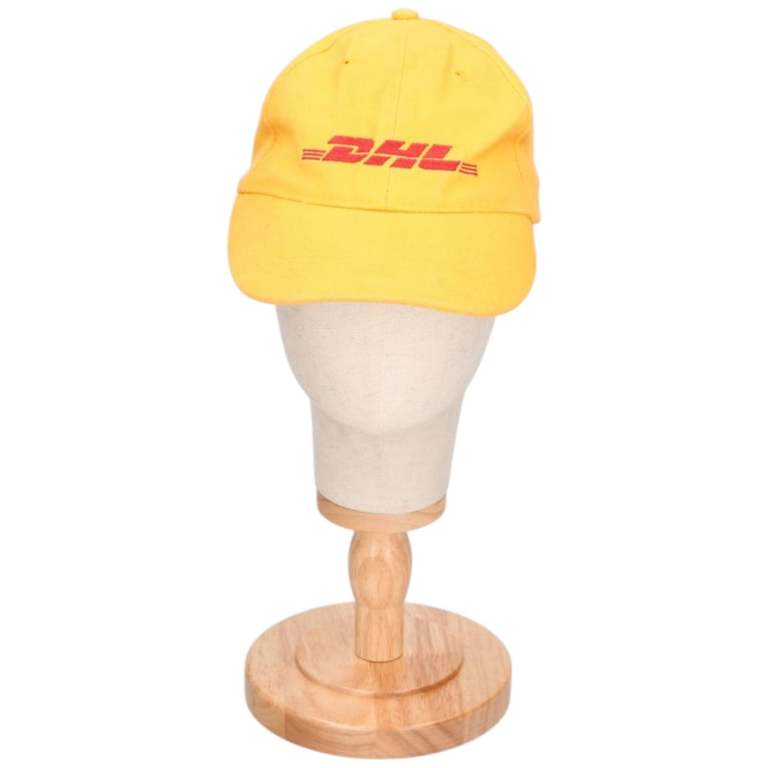 LANGER DHL Advertising Baseball Cap (Free Size) cotton yellow type Vintage Second Hand
