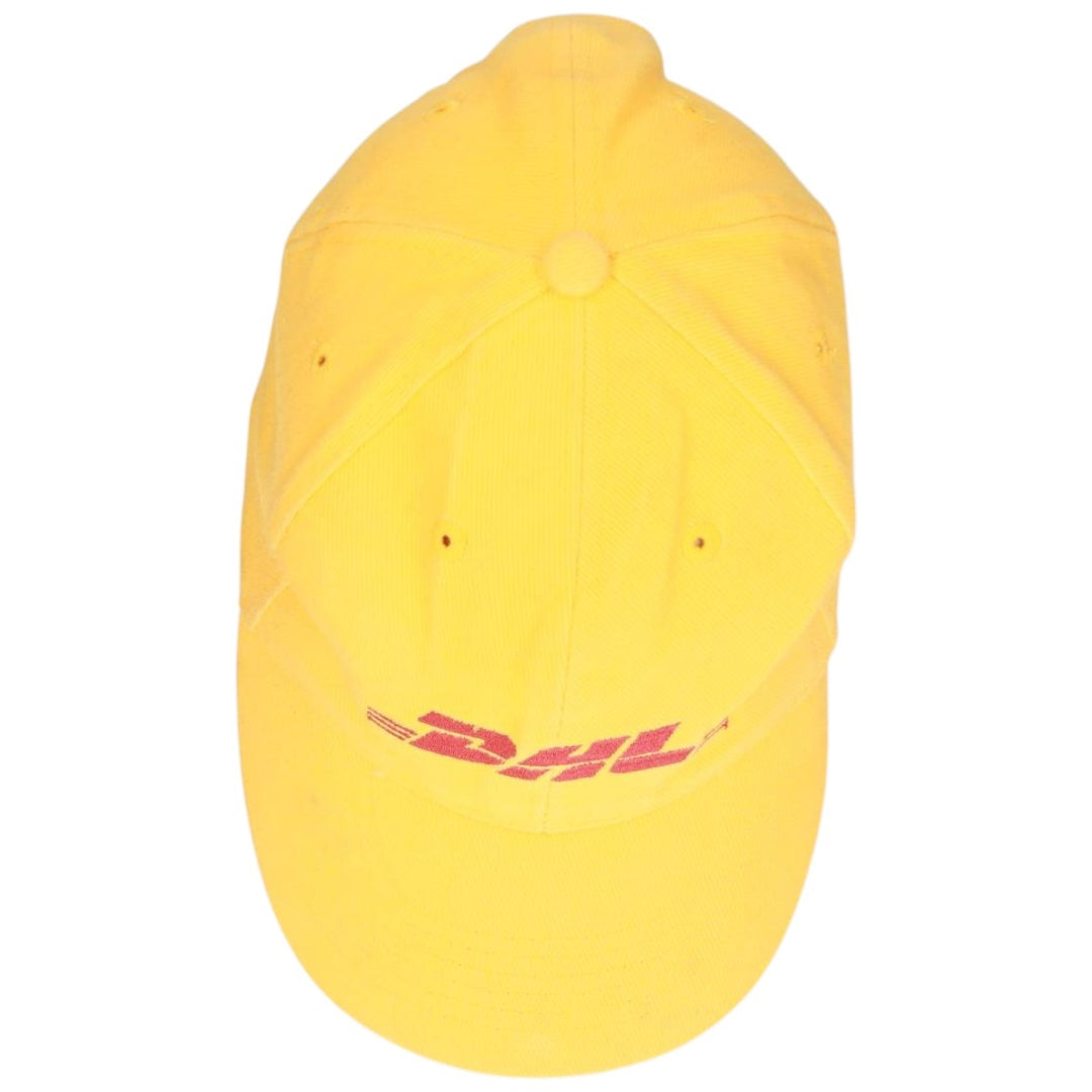 LANGER DHL Advertising Baseball Cap (Free Size) cotton yellow type Vintage Second Hand