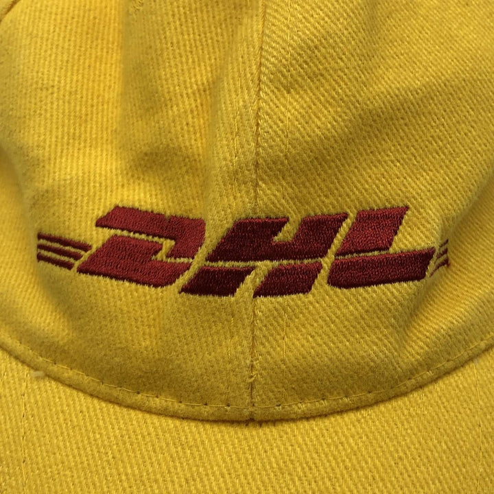 LANGER DHL Advertising Baseball Cap (Free Size) cotton yellow type Vintage Second Hand