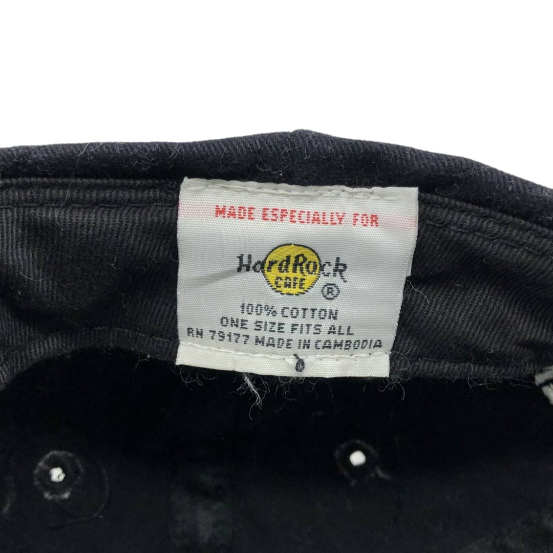 HARD ROCK CAFE Advertising Baseball Cap (One Size Fits All) cotton black type Vintage Second Hand