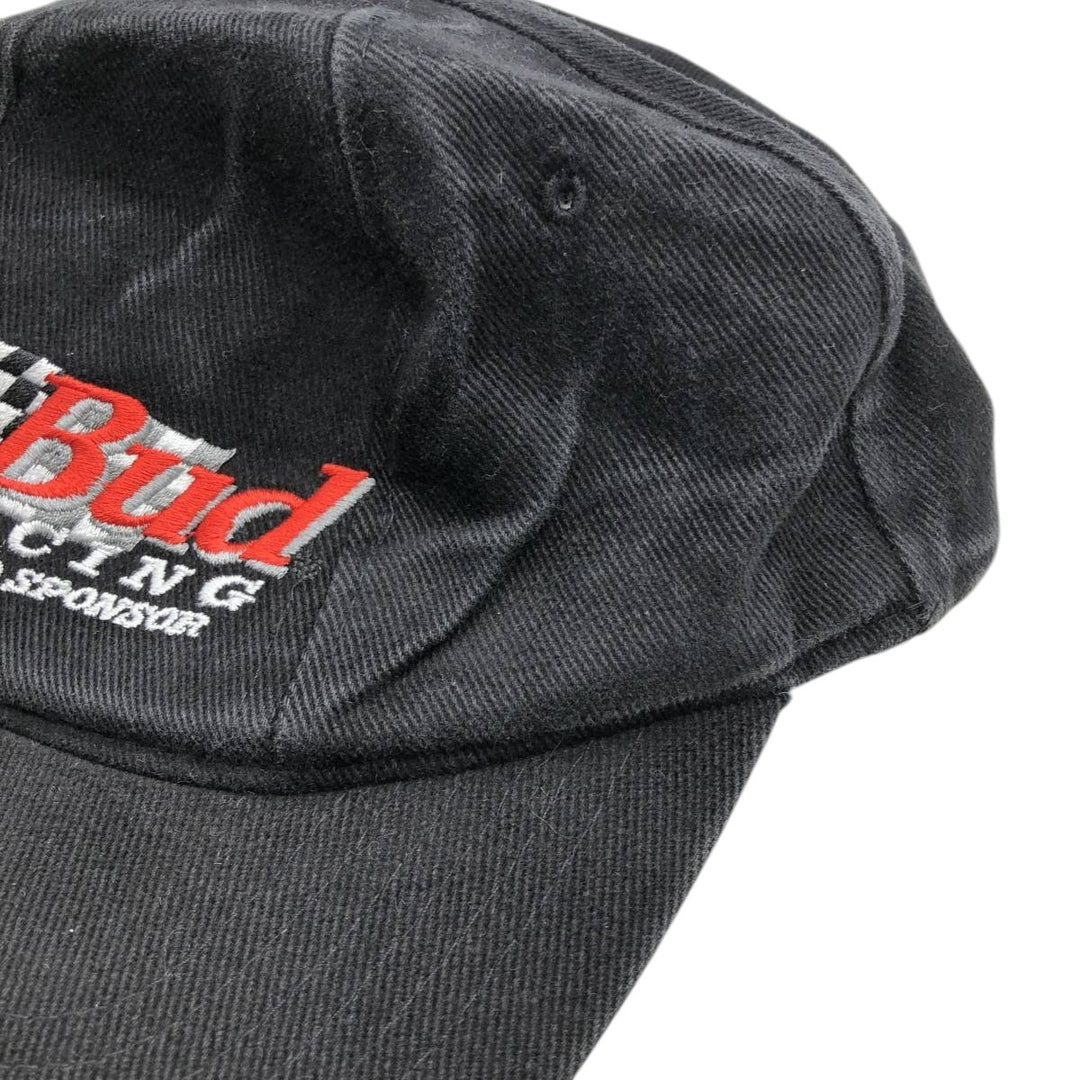 BUDWEISER Advertising Racing Cap, Made in Canada, One Size Fits Most unclear black type Vintage Second Hand