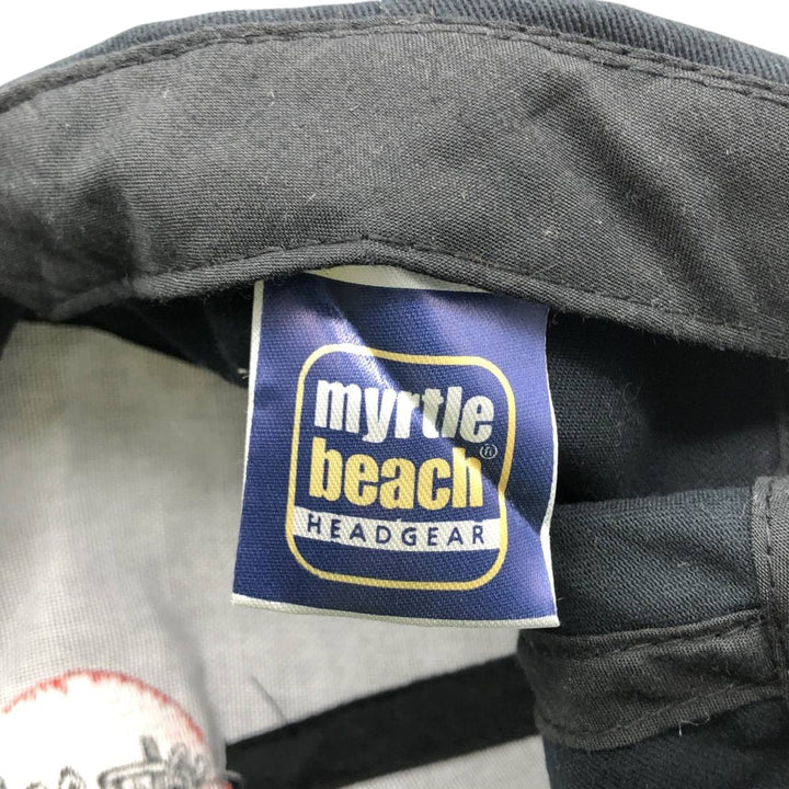 MYRTLE BEACH Baseball Cap, 6-Panel Cap, One Size Fits Most cotton black type Vintage Second Hand
