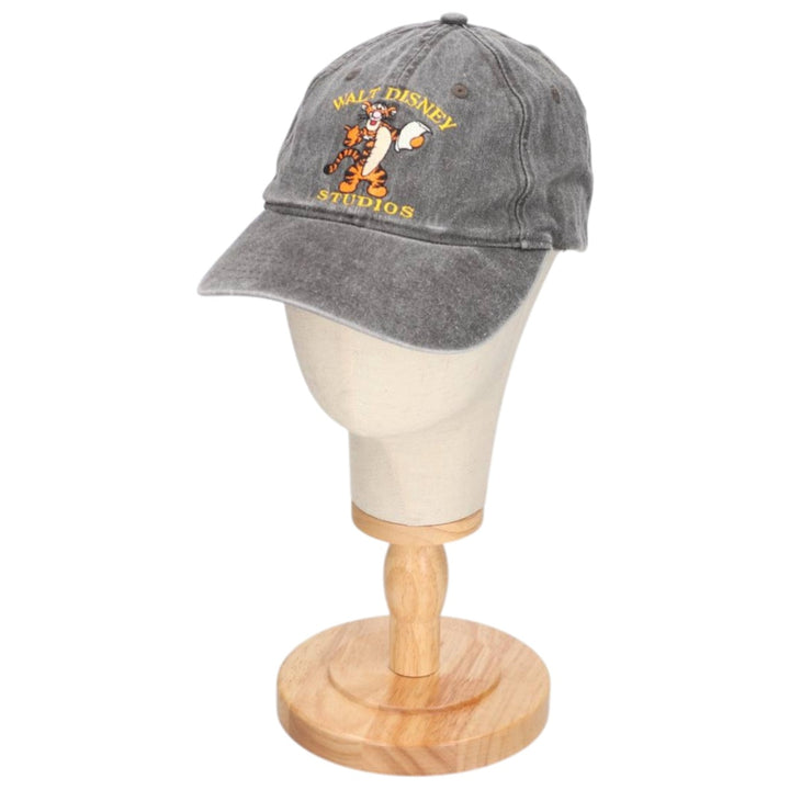 THE Disney STORE POOH Winnie the Pooh Tigger Baseball Cap (One Size Fits All) cotton gray type Vintage Second Hand