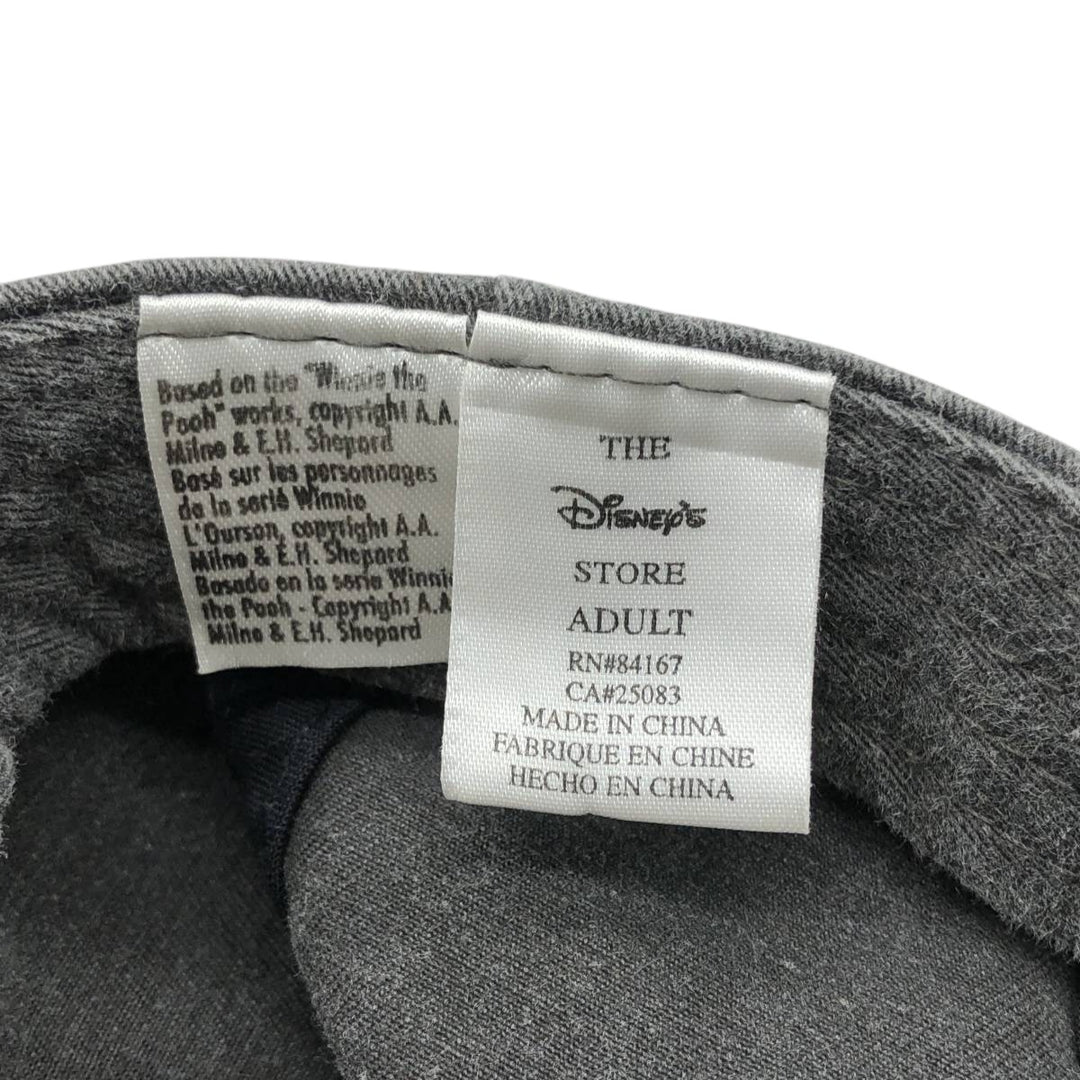 THE Disney STORE POOH Winnie the Pooh Tigger Baseball Cap (One Size Fits All) cotton gray type Vintage Second Hand