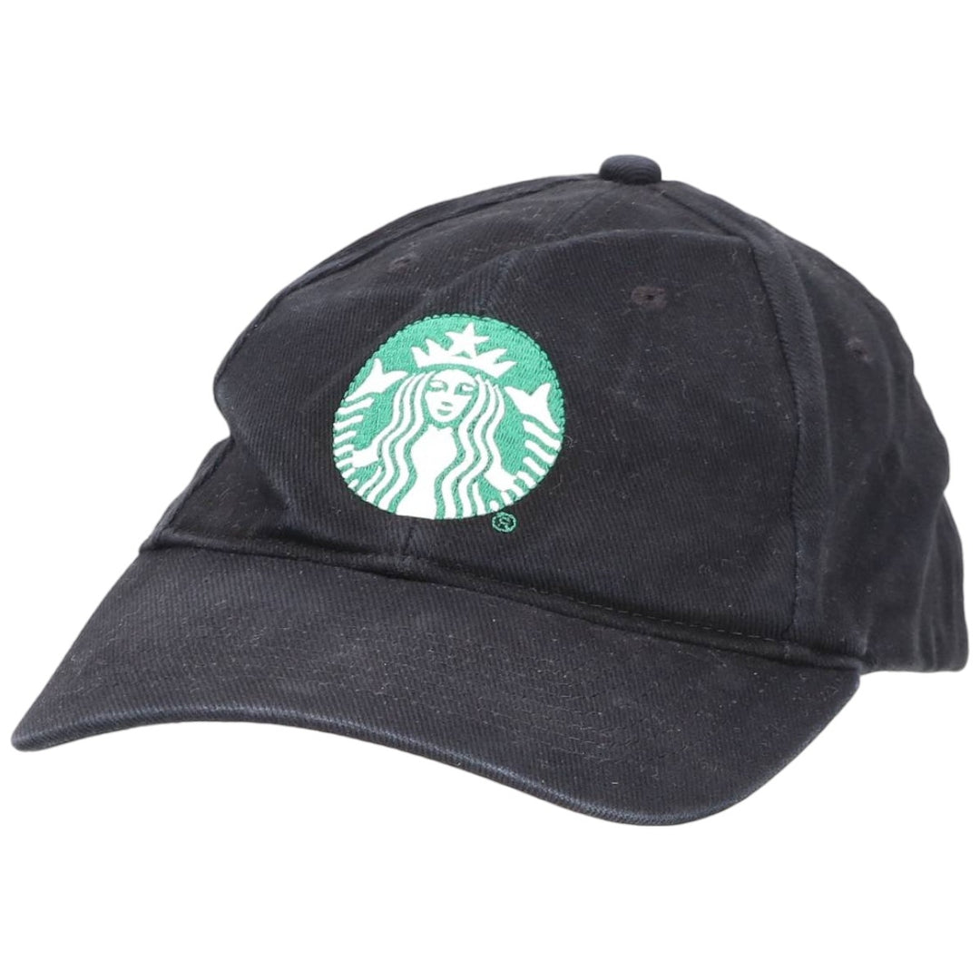 KC CAPS STARBUCKS Advertising Baseball Cap (One Size Fits Most) cotton black type Vintage Second Hand