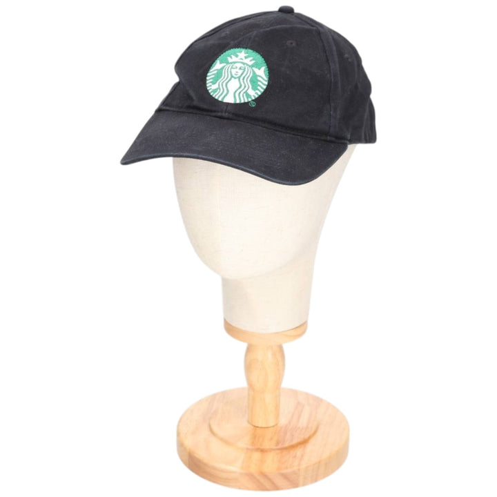 KC CAPS STARBUCKS Advertising Baseball Cap (One Size Fits Most) cotton black type Vintage Second Hand