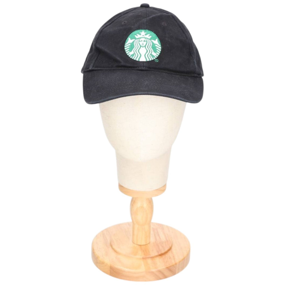 KC CAPS STARBUCKS Advertising Baseball Cap (One Size Fits Most) cotton black type Vintage Second Hand