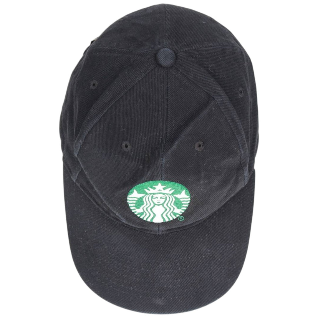 KC CAPS STARBUCKS Advertising Baseball Cap (One Size Fits Most) cotton black type Vintage Second Hand
