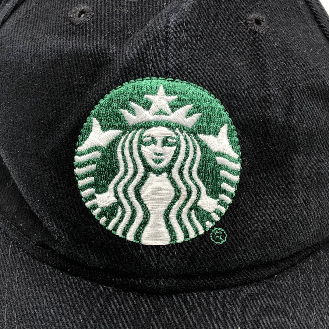 KC CAPS STARBUCKS Advertising Baseball Cap (One Size Fits Most) cotton black type Vintage Second Hand