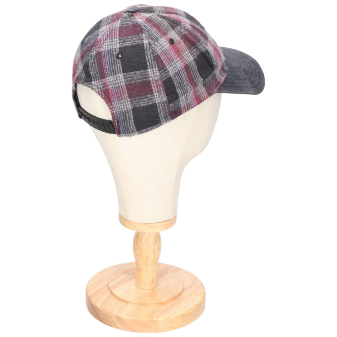 Hard Rock Cafe Advertising Tartan Check Two-Tone Baseball Cap, Made in USA, One Size Fits Most unclear gray type Vintage Second Hand