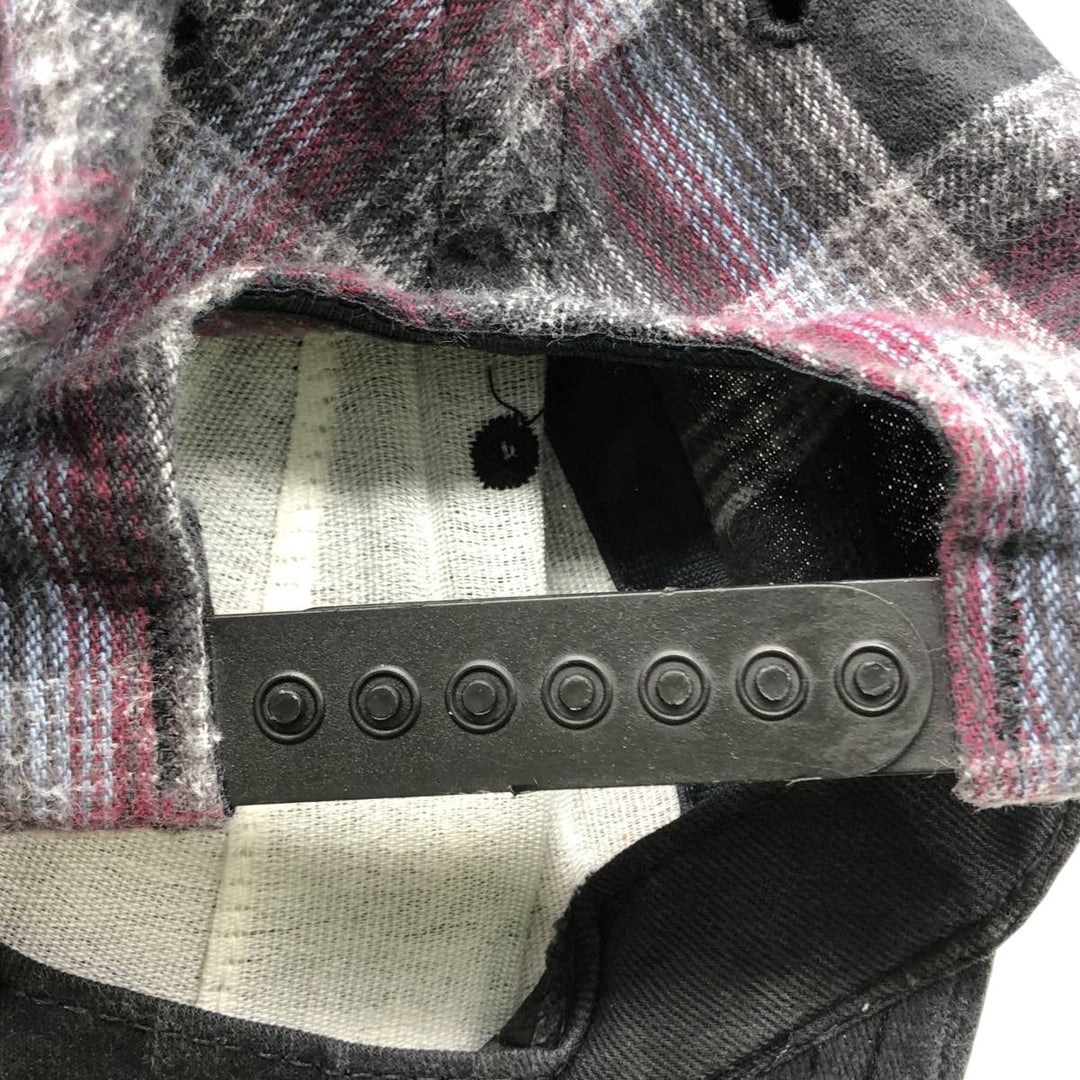 Hard Rock Cafe Advertising Tartan Check Two-Tone Baseball Cap, Made in USA, One Size Fits Most unclear gray type Vintage Second Hand