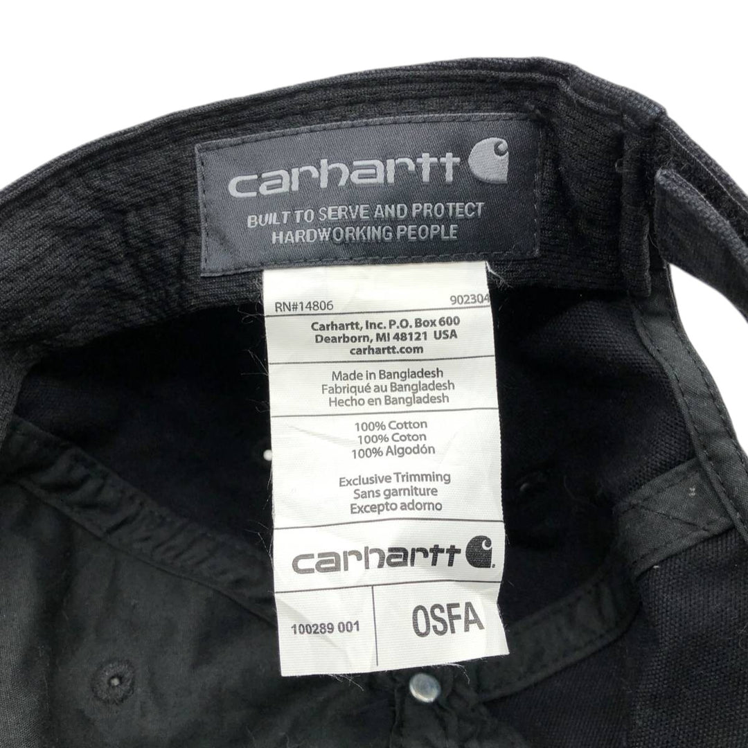 Carhartt 6-Panel Cap (One Size Fits All) cotton black type Vintage Second Hand