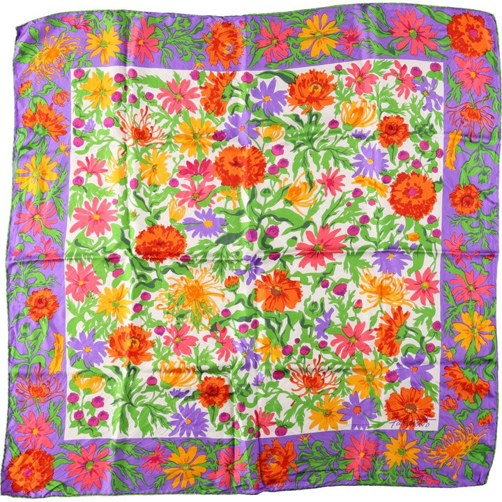 Floral pattern Calfskin unclear purple type Vintage Second Hand