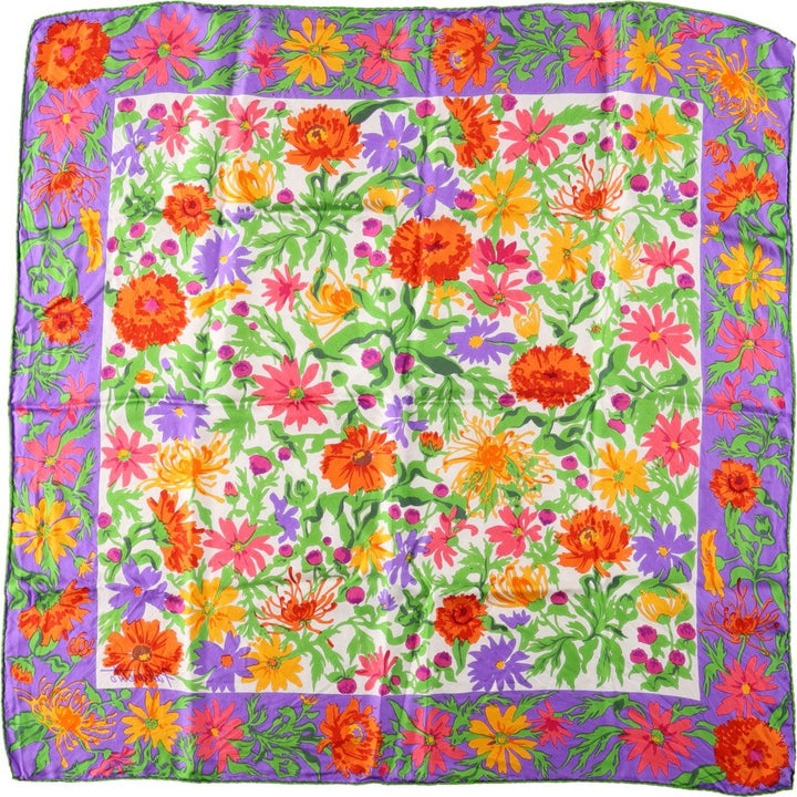 Floral pattern Calfskin unclear purple type Vintage Second Hand