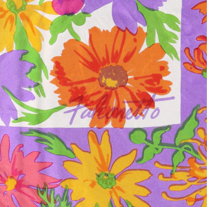 Floral pattern Calfskin unclear purple type Vintage Second Hand