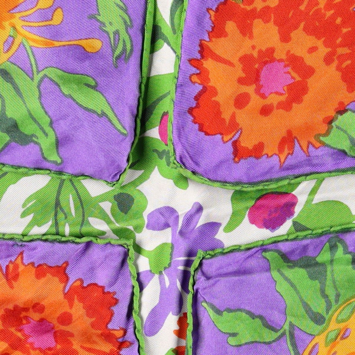 Floral pattern Calfskin unclear purple type Vintage Second Hand