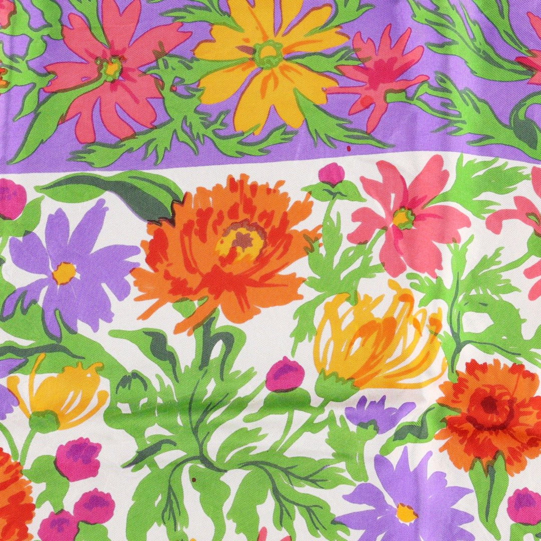 Floral pattern Calfskin unclear purple type Vintage Second Hand