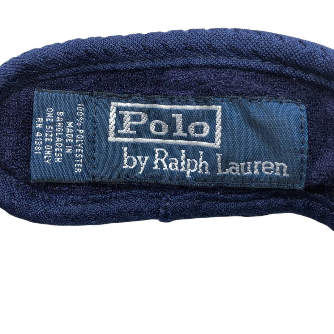 2000'S Ralph Lauren POLO by Ralph Lauren RLX Sun Visor, One Size Fits All polyester navy blue type Vintage Second Hand