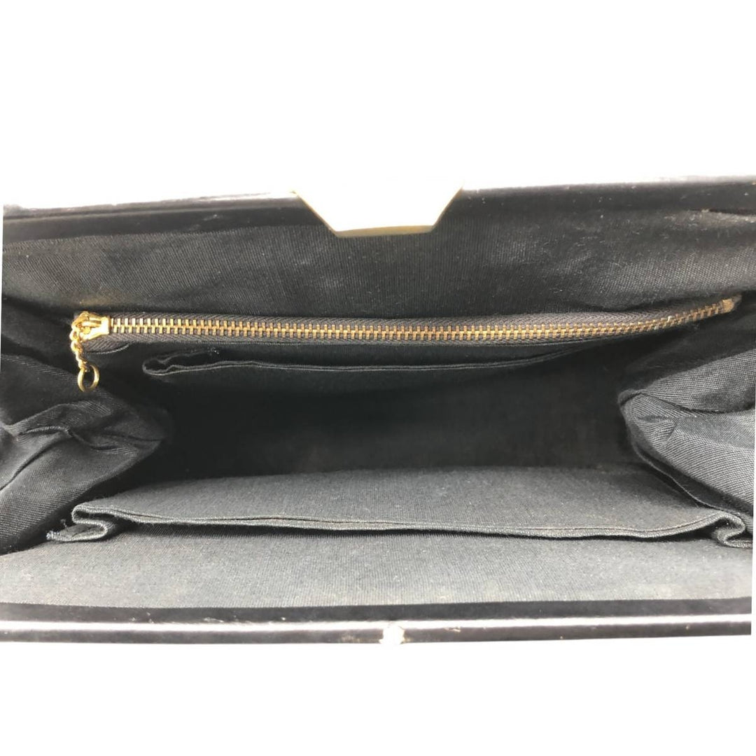 Floral Pattern Handbag unclear black type Vintage Second Hand