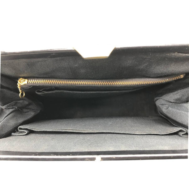 Floral Pattern Handbag unclear black type Vintage Second Hand