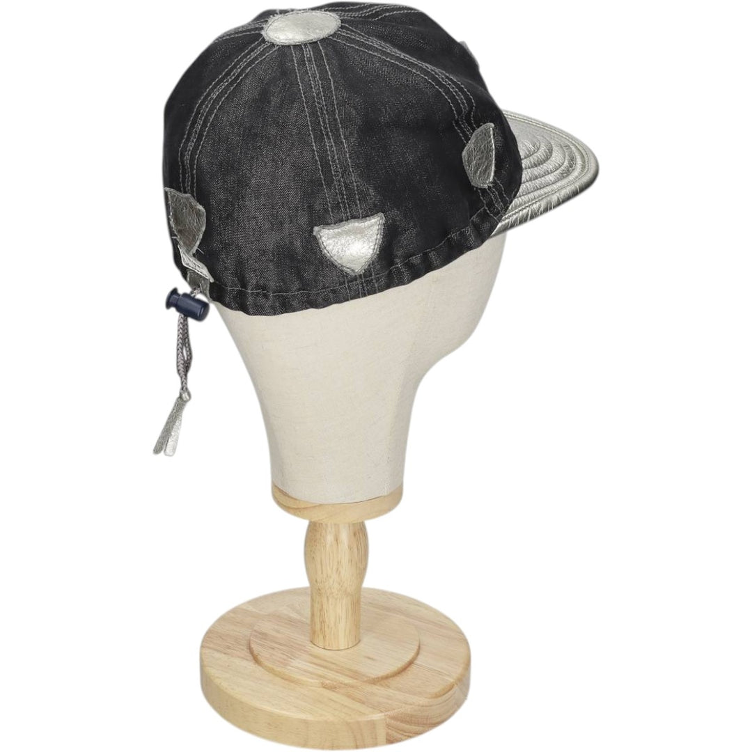 NFL Las Vegas Raiders Leather Brim Baseball Cap, 6-Panel Cap, One Size Fits All unclear black type Vintage Second Hand