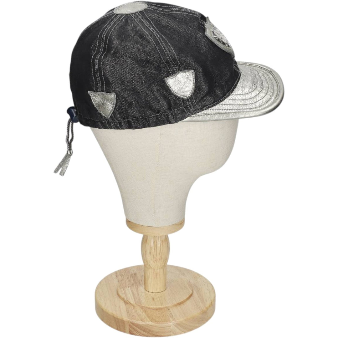 NFL Las Vegas Raiders Leather Brim Baseball Cap, 6-Panel Cap, One Size Fits All unclear black type Vintage Second Hand