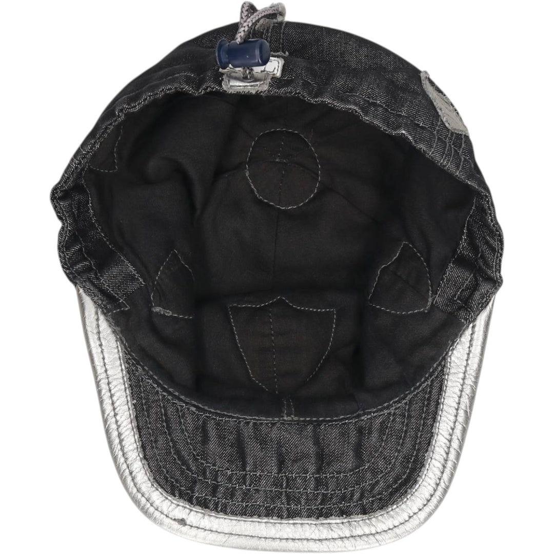 NFL Las Vegas Raiders Leather Brim Baseball Cap, 6-Panel Cap, One Size Fits All unclear black type Vintage Second Hand