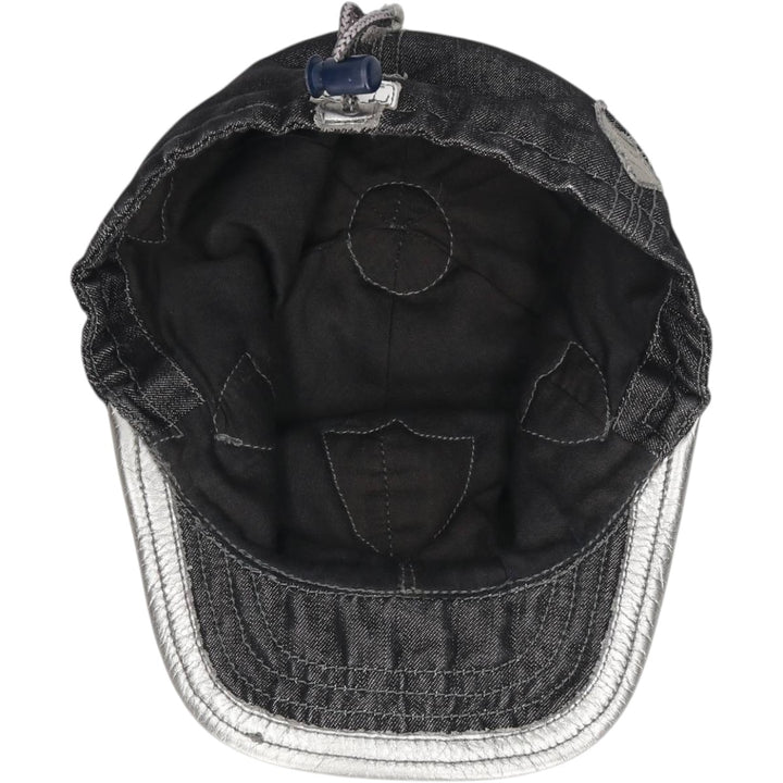 NFL Las Vegas Raiders Leather Brim Baseball Cap, 6-Panel Cap, One Size Fits All unclear black type Vintage Second Hand