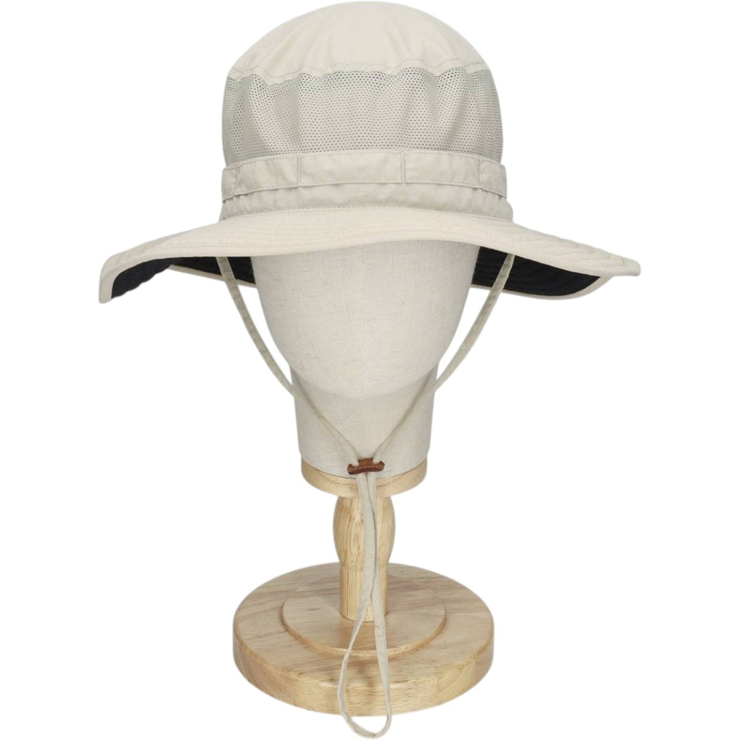 2000'S Columbia Safari Hat, One Size Fits All Nylon Beige type Vintage Second Hand