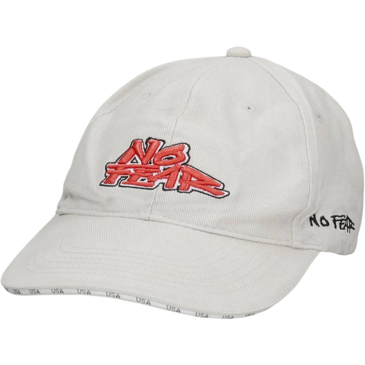 2000'S NO FEAR Baseball Cap, 6-Panel Cap, One Size Fits All cotton white type Vintage Second Hand