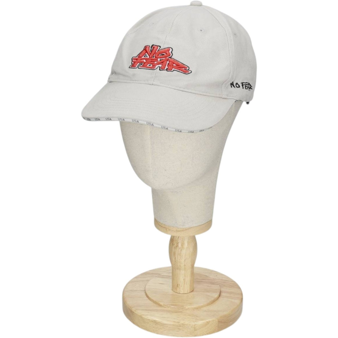 2000'S NO FEAR Baseball Cap, 6-Panel Cap, One Size Fits All cotton white type Vintage Second Hand