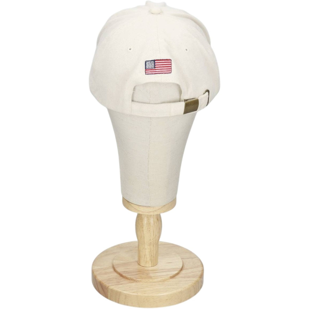 K-Products Olympic USA Team Stars and Stripes Baseball Cap, 6-Panel Cap, One Size Fits All cotton ivory Vintage Second Hand