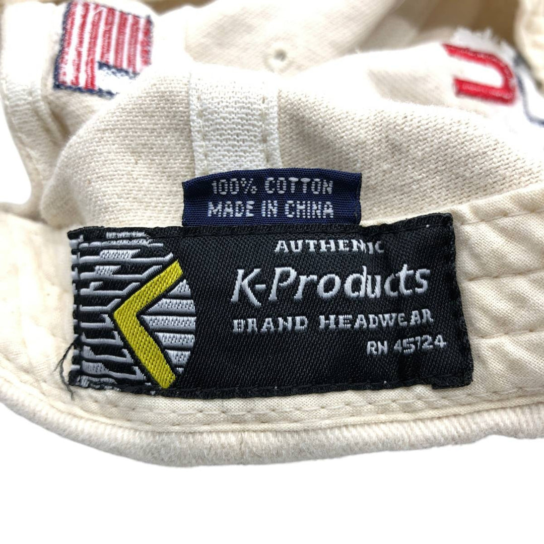 K-Products Olympic USA Team Stars and Stripes Baseball Cap, 6-Panel Cap, One Size Fits All cotton ivory Vintage Second Hand