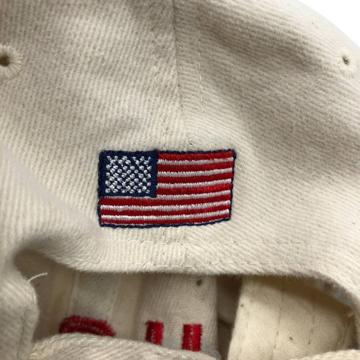 K-Products Olympic USA Team Stars and Stripes Baseball Cap, 6-Panel Cap, One Size Fits All cotton ivory Vintage Second Hand