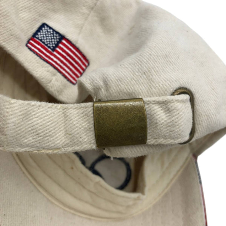 K-Products Olympic USA Team Stars and Stripes Baseball Cap, 6-Panel Cap, One Size Fits All cotton ivory Vintage Second Hand