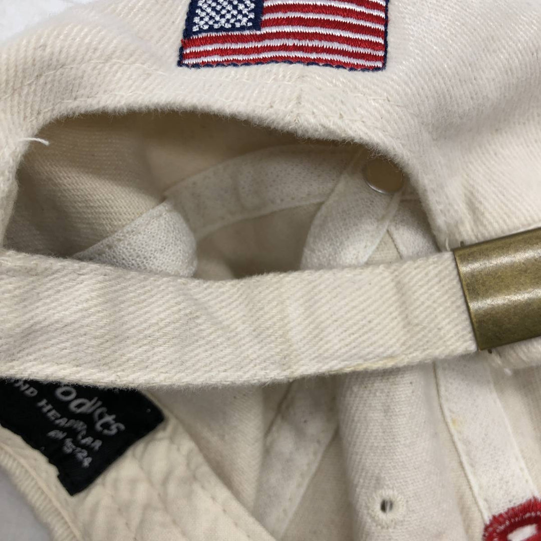 K-Products Olympic USA Team Stars and Stripes Baseball Cap, 6-Panel Cap, One Size Fits All cotton ivory Vintage Second Hand