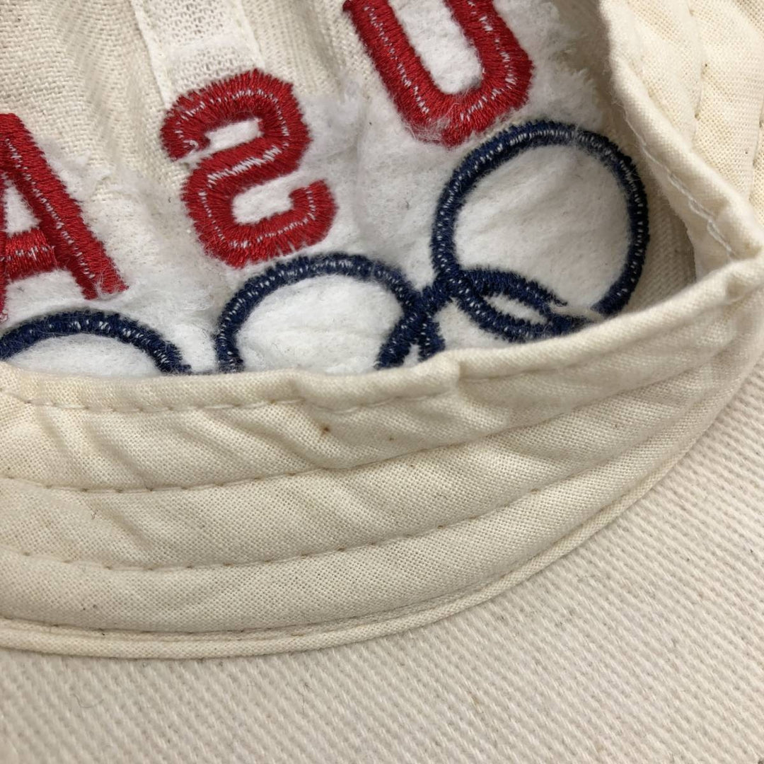 K-Products Olympic USA Team Stars and Stripes Baseball Cap, 6-Panel Cap, One Size Fits All cotton ivory Vintage Second Hand