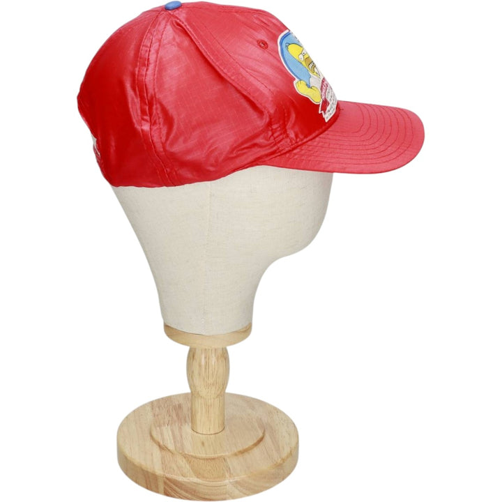 90'S UNIVERSAL Simpsons Ripstop Baseball Cap, 6-Panel Cap, One Size Fits All, Vintage unclear red type Vintage Second Hand