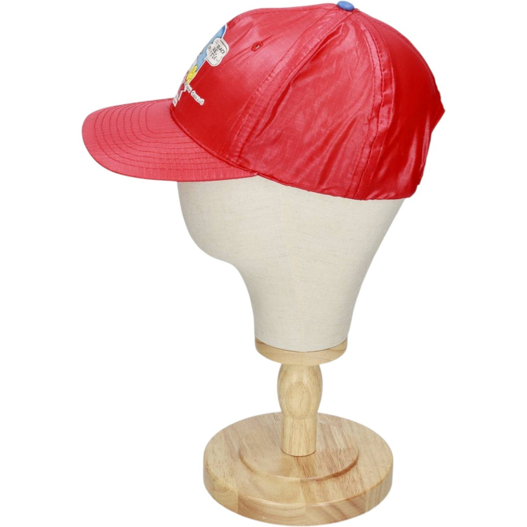 90'S UNIVERSAL Simpsons Ripstop Baseball Cap, 6-Panel Cap, One Size Fits All, Vintage unclear red type Vintage Second Hand