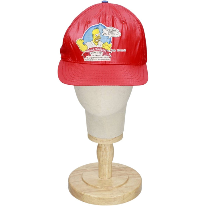 90'S UNIVERSAL Simpsons Ripstop Baseball Cap, 6-Panel Cap, One Size Fits All, Vintage unclear red type Vintage Second Hand