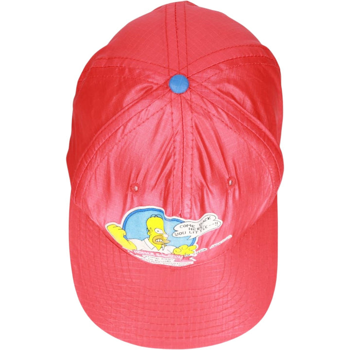 90'S UNIVERSAL Simpsons Ripstop Baseball Cap, 6-Panel Cap, One Size Fits All, Vintage unclear red type Vintage Second Hand