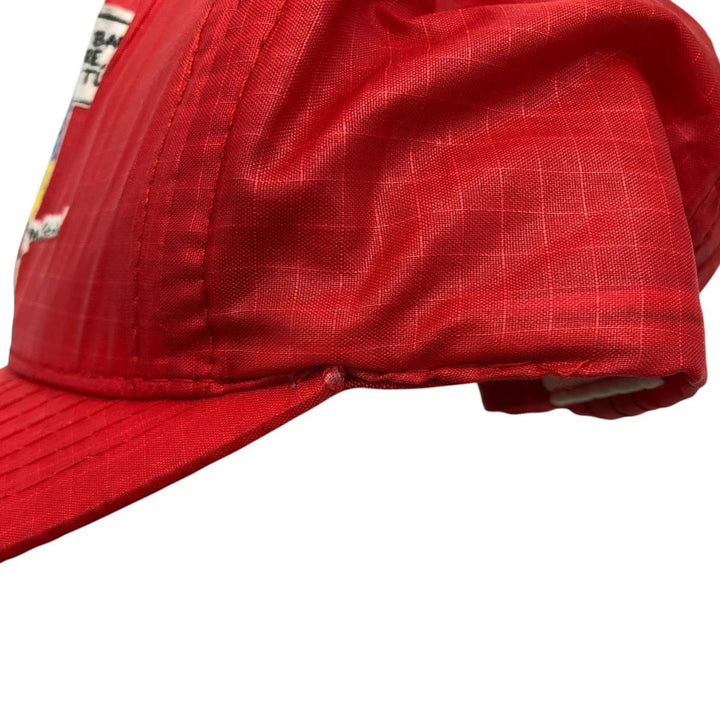 90'S UNIVERSAL Simpsons Ripstop Baseball Cap, 6-Panel Cap, One Size Fits All, Vintage unclear red type Vintage Second Hand