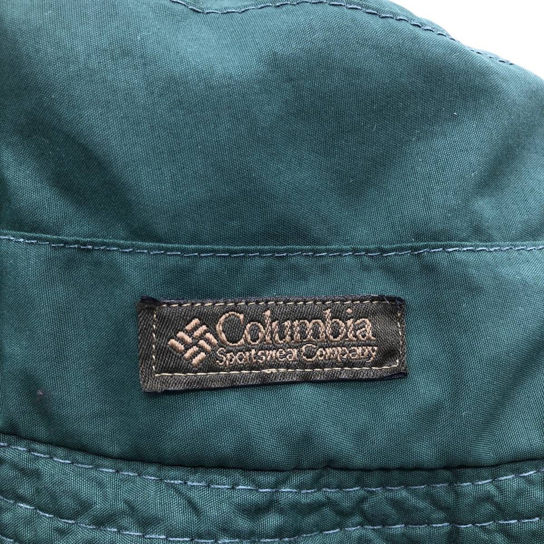 1990'S Columbia Safari Hat, White Tag, Made in USA, One Size Fits All, Vintage unclear green type Vintage Second Hand