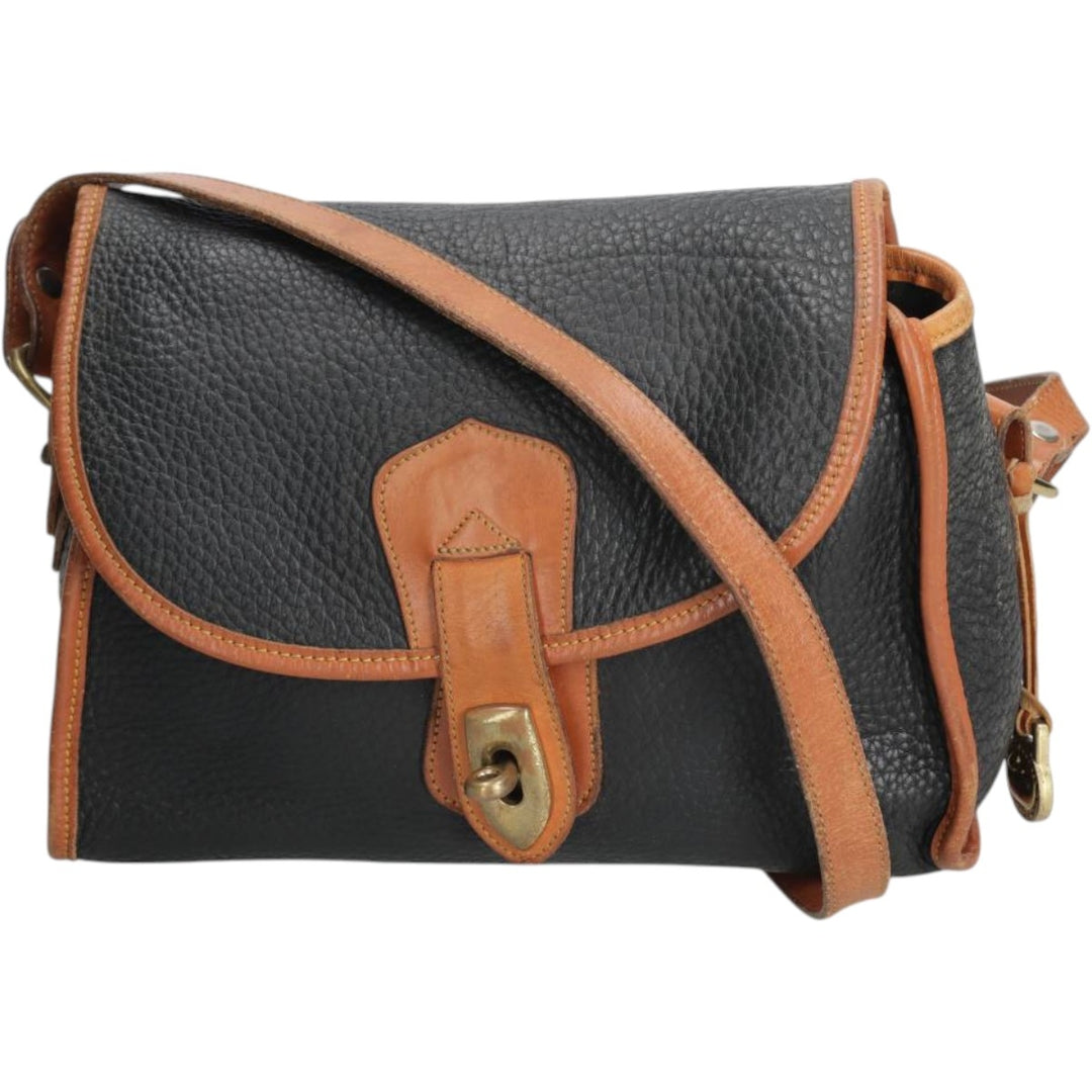 Dooney and Bourke Shoulder Bag, Made in USA, Vintage genuine leather black type Vintage Second Hand