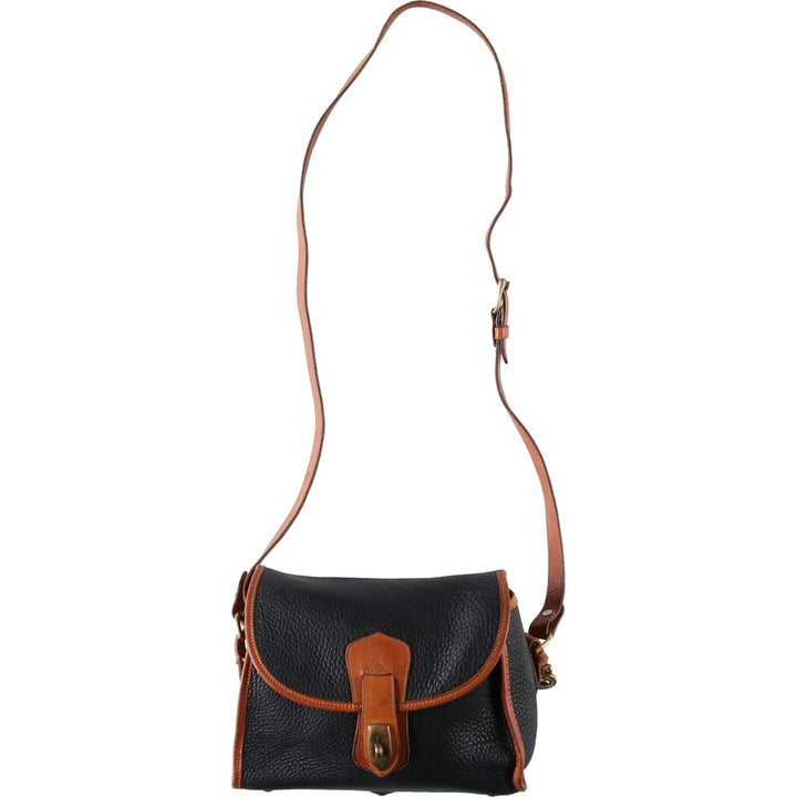 Dooney and Bourke Shoulder Bag, Made in USA, Vintage genuine leather black type Vintage Second Hand